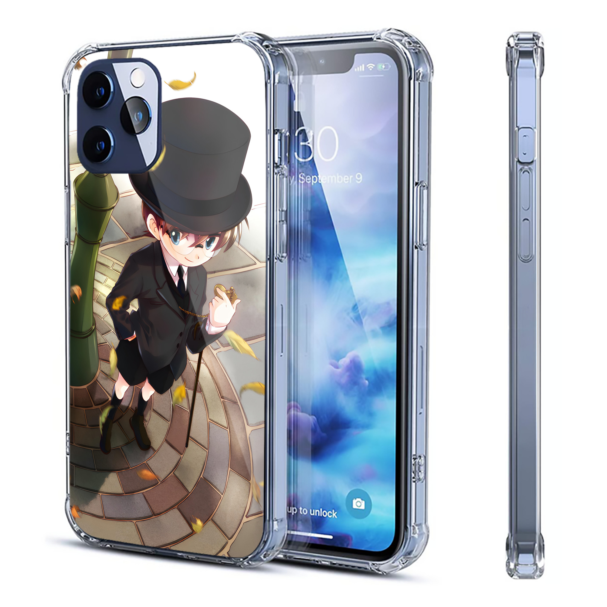（画像用） 名探偵コナン Detective Conan 【iPhone 12シリーズ対応】透明スマホケース（クリアソフトケース）